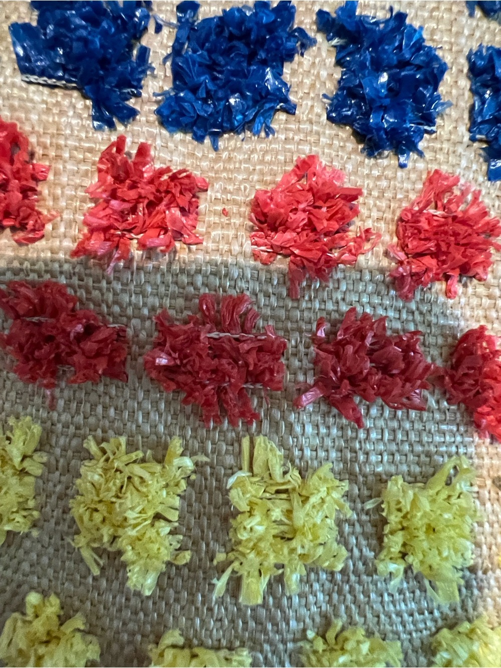 Christian Siriano Yellow, Navy & Coral Textured Tote - Picture 5 of 16